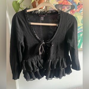 Ruffly Betsey Johnson cardigan!
